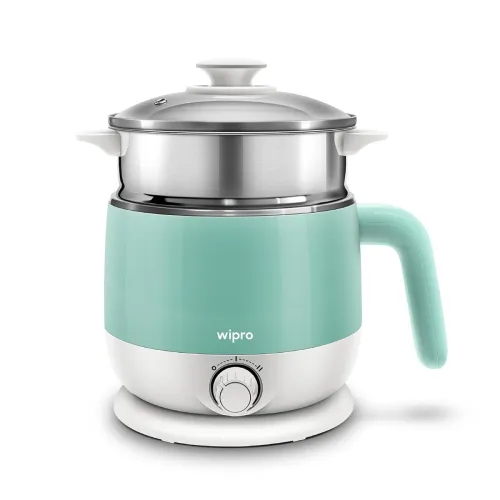 Image of Wipro Elato BK212 1.5L Stainless Steel Multi Cooker Kettle (600W, Blue)