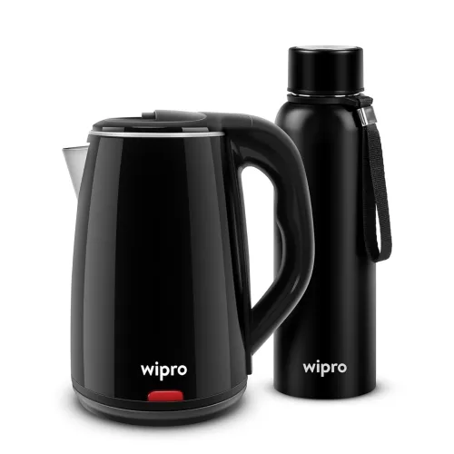 Image of Wipro Elato Cool touch kettle and Vacuum Flask Combo | 1.8 liter cool touch electric Kettle | 24Hrs Hot and Cold Vacuum 