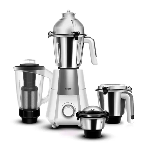 Image of Wipro Elato Divine FMG-213 (800 W, 4-Jar Mixer Grinder, White)