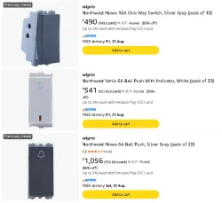 Wipro Electrical Switch Up to 89% Discount