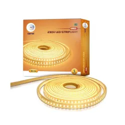 wipro Garnet 10 Metre Led Strip Light|120 LEDs/Mtr|Warm White|Ip65-Waterproof|Flexible Rope Light for Outdoor&Indoor Dec