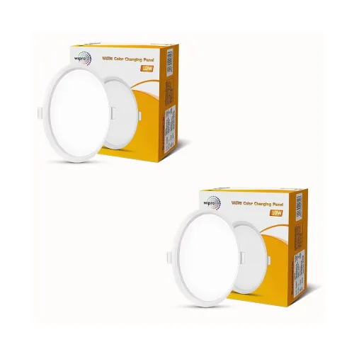 Image of Wipro Garnet 10W Wave CCT Round Panel (Pack of 2)
