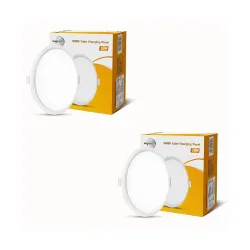 Wipro Garnet 10W Wave CCT Round Panel (Pack of 2)
