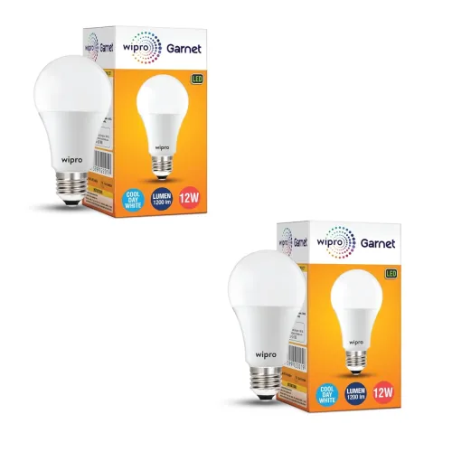 Image of wipro Garnet 12W LED Bulb 2pcs