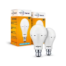 wipro Garnet 12w LED Emergency Bulb Pack of 2