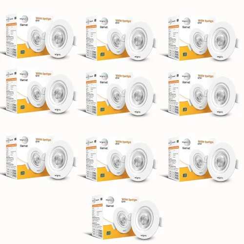Image of wipro Garnet 12W LED Wave Spotlight | Cool White Light (6500K)