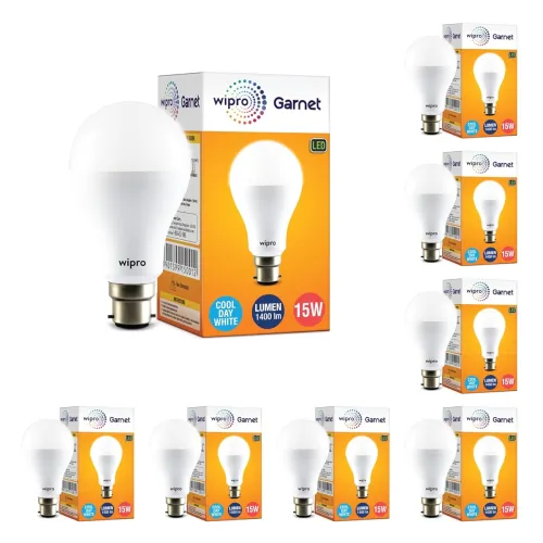 Image of Wipro Garnet 15W Cool Day LED Bulbs (PO8)