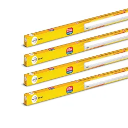 Wipro Garnet 20W LED Batten for Living Room & Bedroom | 4 Ft | Cool Day white (6500K) | 2000 Lumen | Bright & Energy Efficient Tubelight for Home, Office , Showroom & Parking Lot | Pack of 4