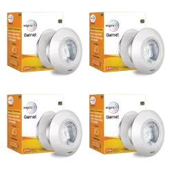 wipro Garnet 2W Led Integrated Spotlight | Warm White (2700K) | Compact Design Ceiling Spot Light for Cabinets & Wardrob