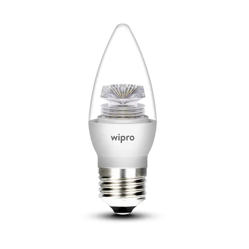 Image of Wipro Garnet 3 W E27 Base Clear Candle LED Culb 