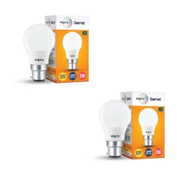 Wipro Garnet 3W B22 LED Bulb (Pack of 2)