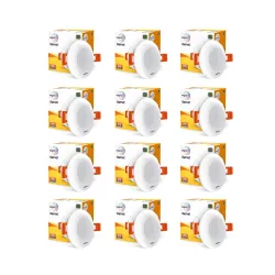 Wipro Garnet 3W Led Mini Downlight for Home & Cabinet | Blue | Compact Design with 120° Beam Angle | Recessed Down Light