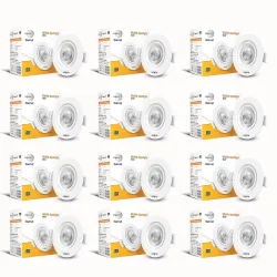 wipro Garnet 3W LED Wave Spotlight | Cool White Light (6500K) | Adjustable Design | Recessed Tiltable Downlighter for Fa