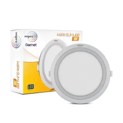 wipro D710340 Garnet 3-Watt Wave Slim Panel Light (Neutral White, Round)