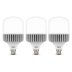 Wipro Garnet 40W LED Bulb B22 Cool Day Light (White, Pack of 3)