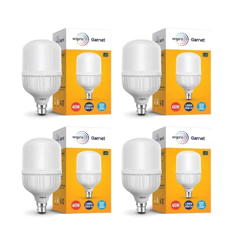 Image of Wipro Garnet 40W LED Bulb Pack of 4
