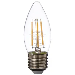 Wipro Garnet 4W E27 Base Candle Filament Bulb (Warm White) - Pack of 4