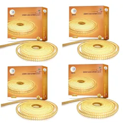 wipro Garnet 5 Meters LED Strip Light| 120 LEDs/mtr | Warm White | IP65-Waterproof | Flexible Rope Light for Outdoor & I