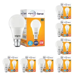 Wipro Garnet 5W LED Bulb Pack of 8