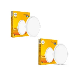 wipro Garnet 6W Round LED Wave Infinity Panel | Warm White Light (2700K)