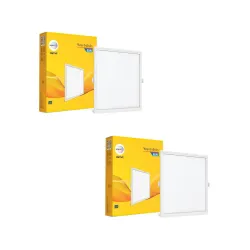 wipro Garnet 6W Square Led Wave Infinity Panel|Warm White Light (2700K)|Rimless Panel with Ultra-Slim Design|Recessed Do