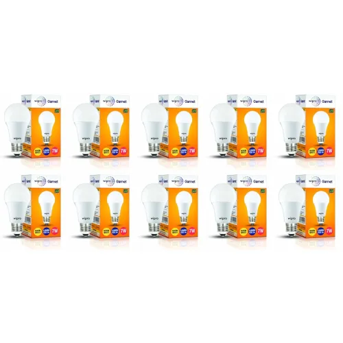 Image of Wipro Garnet 7W LED Bulb for Home & Office |Warm White (2700K) | E27 Base|220 degree Light coverage |4Kv Surge Protectio