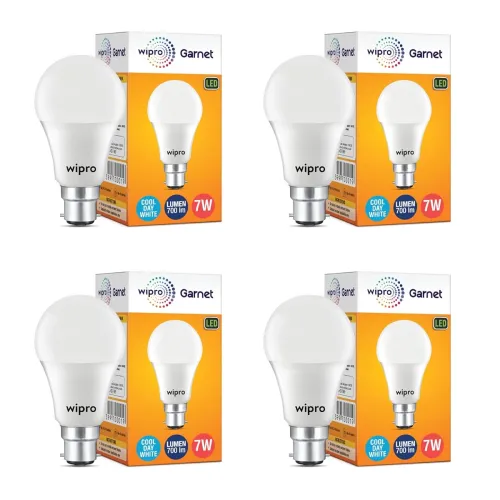 Image of Wipro Garnet 7W LED Bulb Pack of 4
