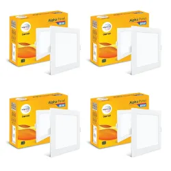Wipro Garnet 8W Square LED Alpha Panel 4Pcs
