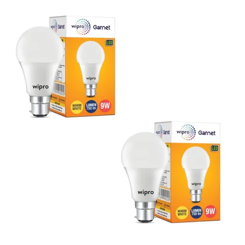 Image of wipro Garnet 9W LED Bulb for Home & Office, Po2