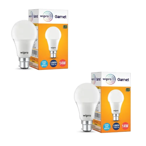 Image of Wipro Garnet B22 14-Watt LED Bulb (Pack of 2)