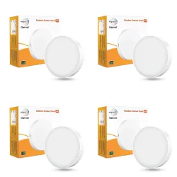 Wipro Garnet 15w Rimless Round LED Surface Panel | Cool Day White (6500K) | Elegant Rimless Design for Wider Spread of L