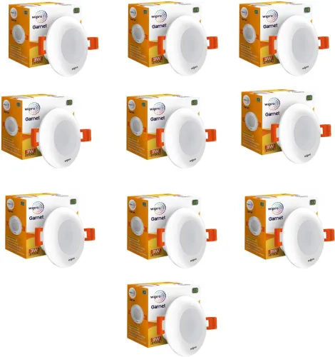 Image of Wipro Garnet 3W LED Mini Downlight Pack of 10