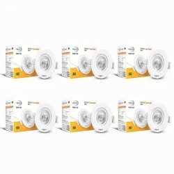 wipro Garnet 3W LED Wave Spotlight Pack of 6