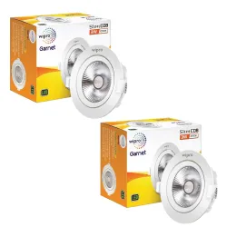 wipro Garnet 3 W Slim COB Downlight for False Ceiling | Warm White (2700 K) | Ceiling or Cabinet Light with Adjustable O