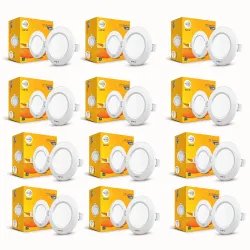 Wipro Garnet 5W Round Downlight Junction Box | Blue | Glare-Free Design | Recessed Downlighter for False Ceiling | Cutou