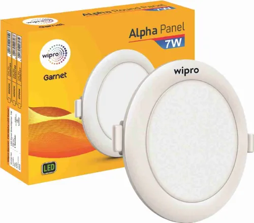 Image of Wipro Garnet 7W Alpha Round LED Panel Light Pack of 1