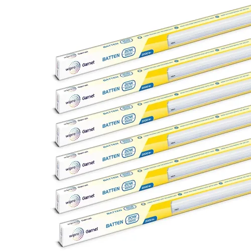 Image of Wipro LED Batten 20 W 2 ft pack of 6