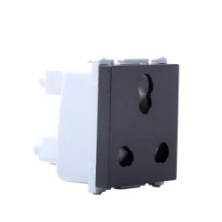 Wipro Northwest Nowa 6/16A 3 Pin - Power Socket, Silver Grey (pack of 5)
