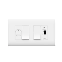 Wipro Northwest Nowa Switch Combo 4M Plate USB Charger Regulator