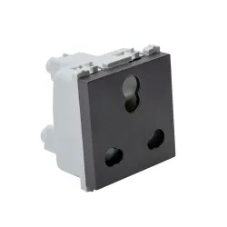 Wipro Northwest Nowa 6/16A 3 Pin - Power Socket, Matt Black (pack of 10)