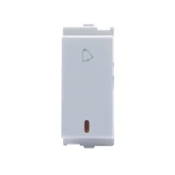 Wipro Northwest Venia 6A Bell Push With Indicator, White (pack of 20)