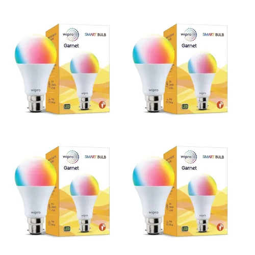 Image of Wipro NS9200 9W B22D Wi-Fi Smart LED Bulb (Pack of 4)