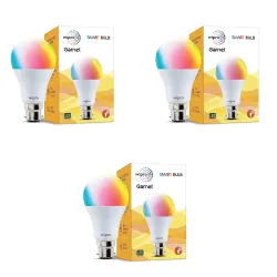 wipro NS9200 B22D 9W Wi-Fi Enabled Smart LED Bulb (Pack of 3)