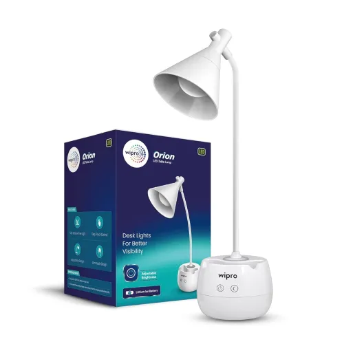 Image of Wipro Orion 6w Rechargeable LED Table Lamp