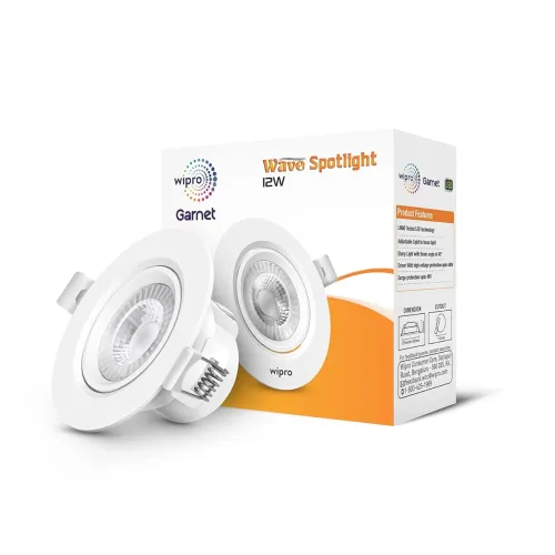 Image of wipro Polycarbonate Garnet 12W Spotlight 