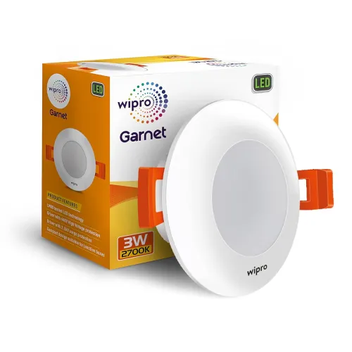 Image of wipro Polycarbonate Garnet 3W Led Mini Downlight 