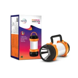 wipro EL4 Rechargeable Emergency Lantern Cum Torch | Type-C Fast Charging | 2 Step Dimmable Mode | Camping Lantern with 
