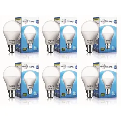 Wipro Tejas 7w LED Bulb for Home & Office |B22 LED Bulb Base |Cool Day White Light (6500K) |4Kv Surge Protection |High V