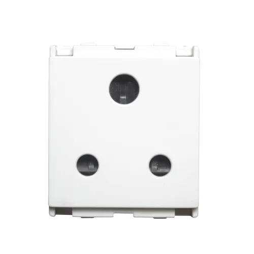 Image of Wipro Northwest Venia 6A 3 - Pin Socket With Euro Pin, White (pack of 10)