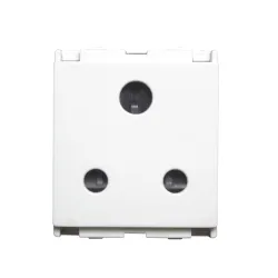 Wipro Northwest Venia 6A 3 - Pin Socket With Euro Pin, White (pack of 10)